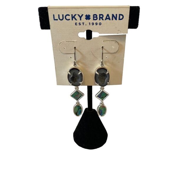 Lucky Brand Geode Drop Earrings. - Picture 1 of 5
